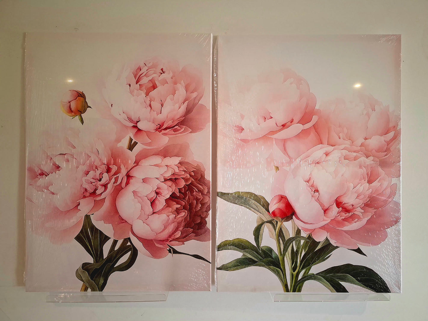 Pink Peonies Canvas Wall Art – Soft Floral Elegance Décor