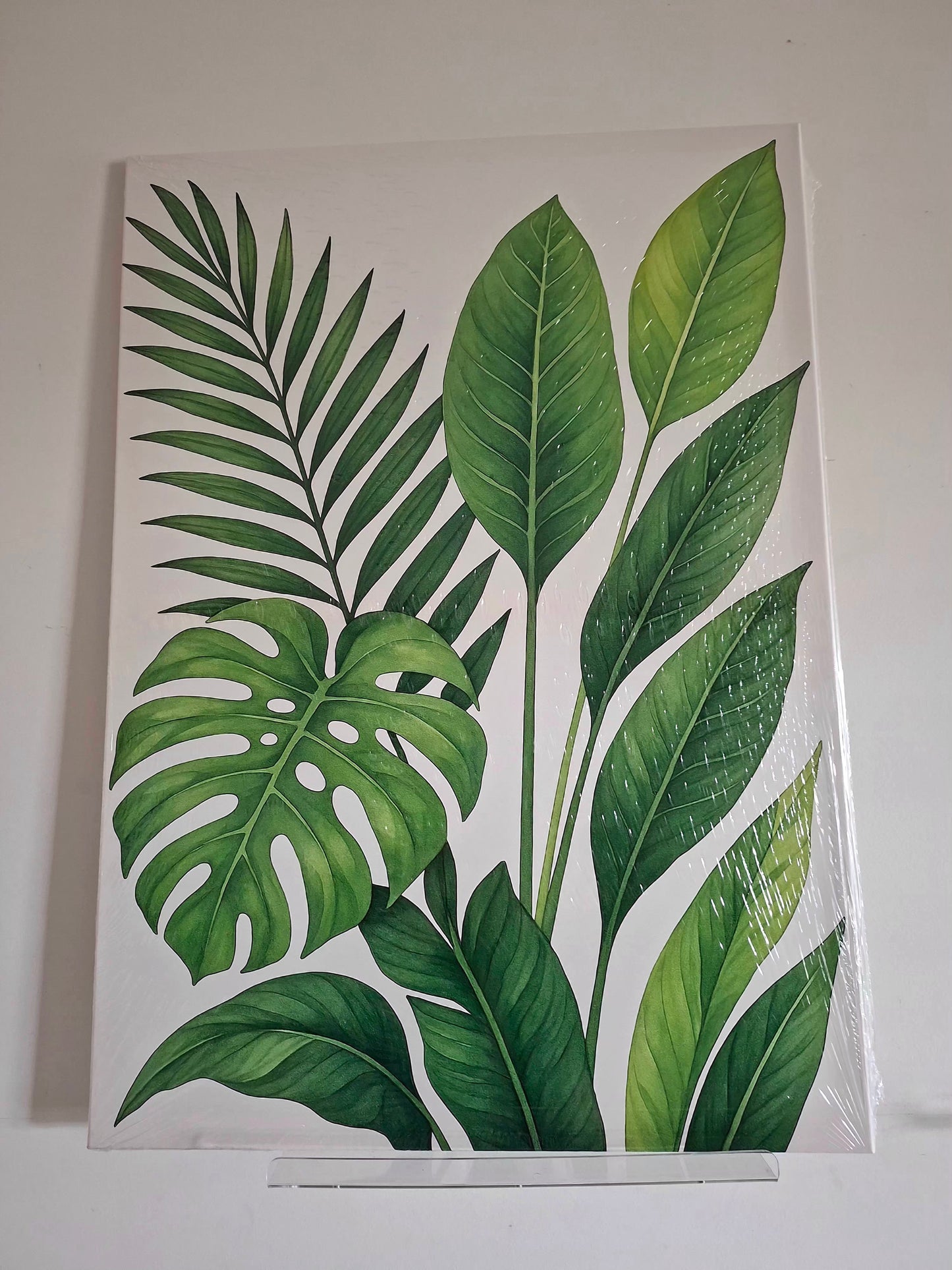 Tropical Leaves Canvas Print Wall Art – Jungle Foliage