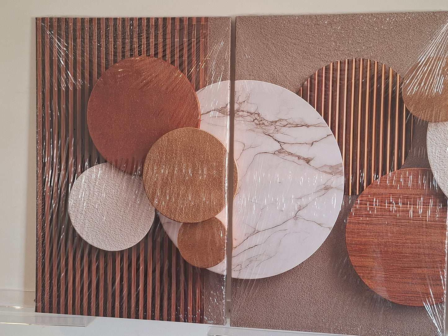 Neutral Geometric Canvas Wall Art Set