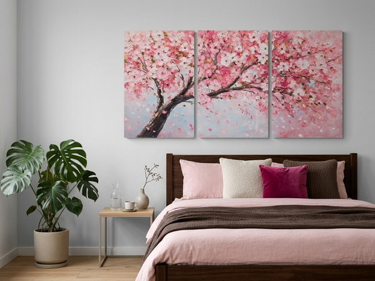 Cherry Blossom Canvas Wall Art Set
