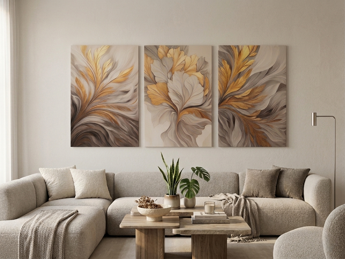 Luxury Abstract Gold Design Canvas Print Wall Art