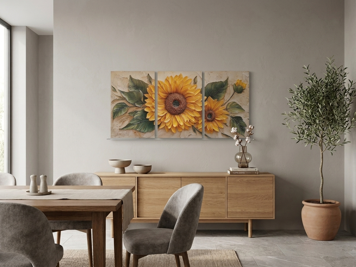 Sunflower Canvas Wall Art Set